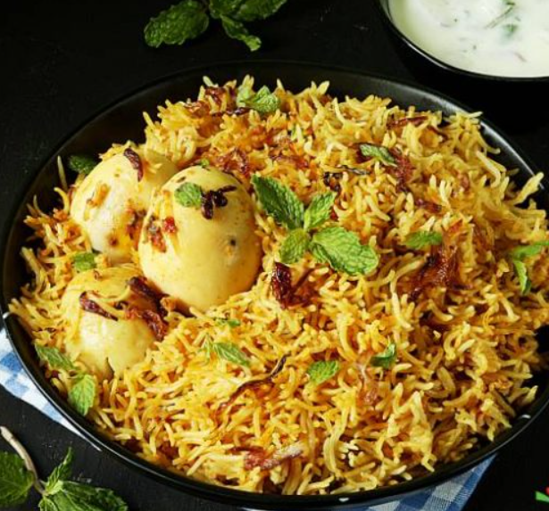 Egg Roast Biryani Amalapuram