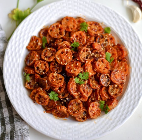 Crispy Honey Chilli Lotus Stem Amalapuram